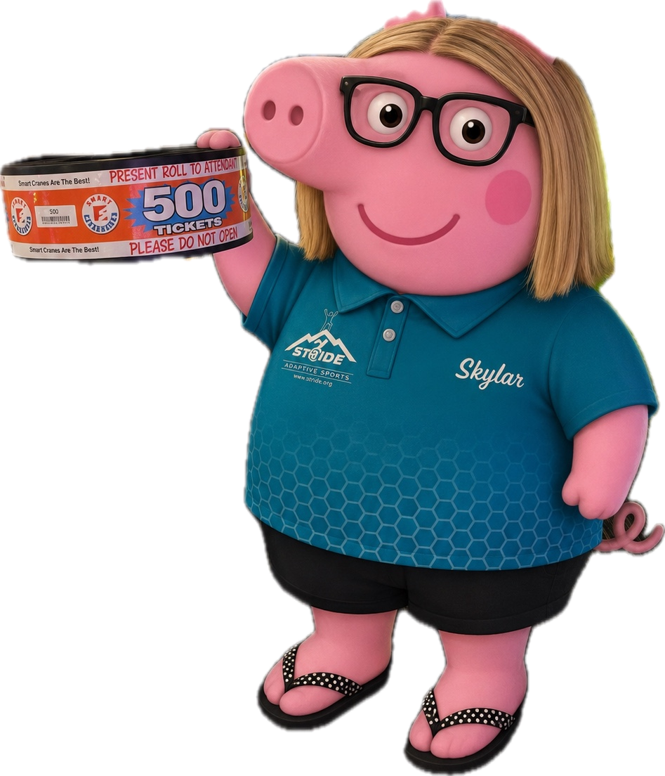 Pink pig character